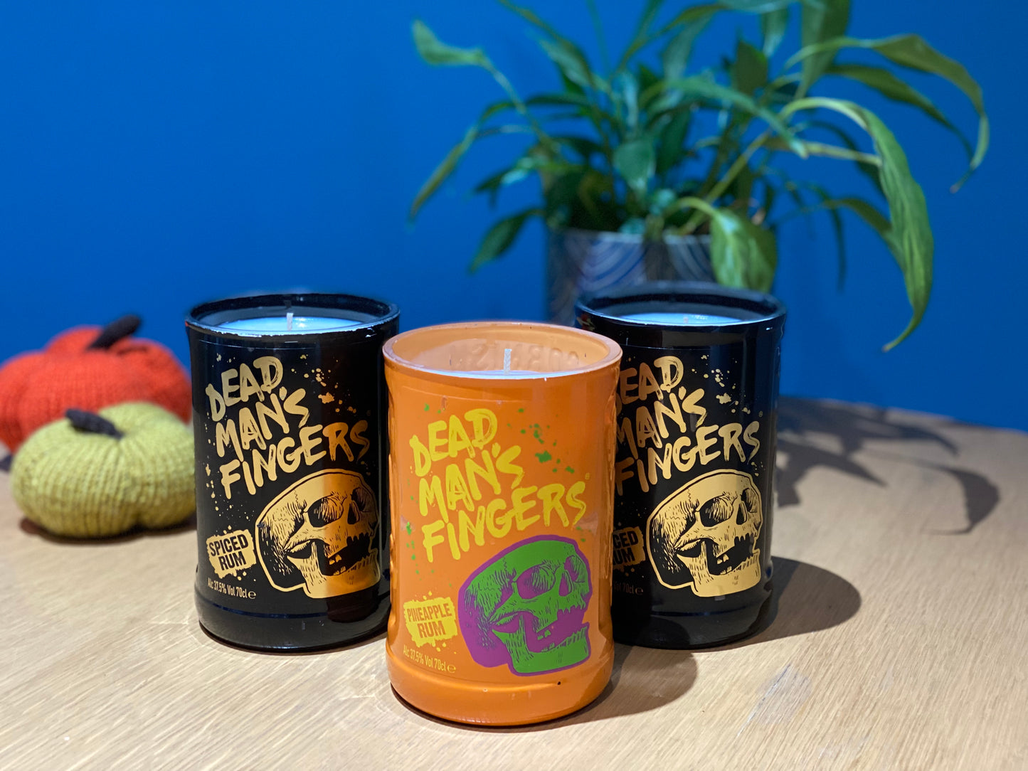 Repurposed Dead Man’s Fingers Rum Bottle Candle