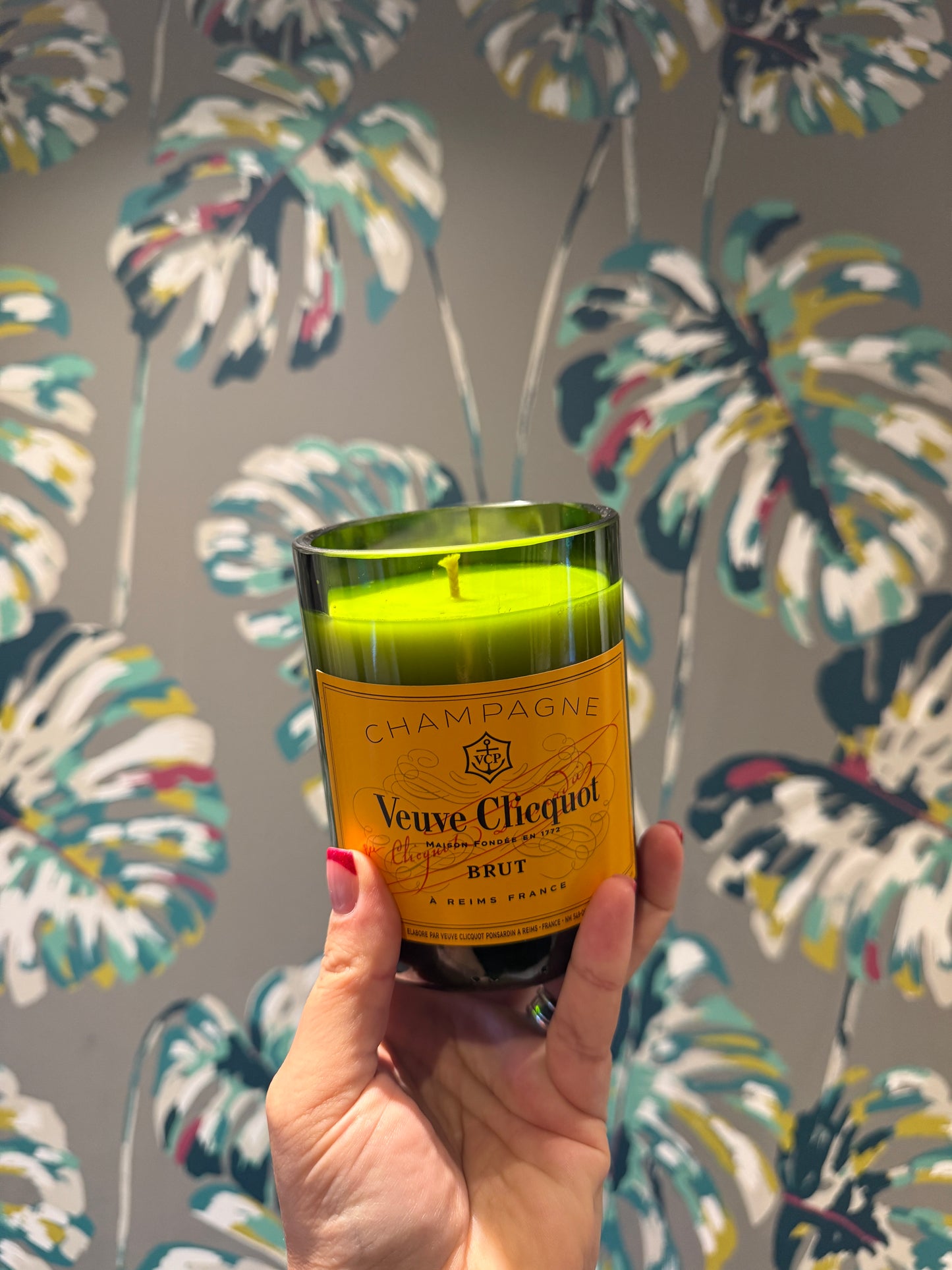 Veuve Champagne Bottle Candle