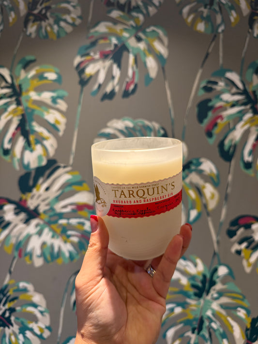 Tarquines Gin Repurposed Gin Bottle Candle