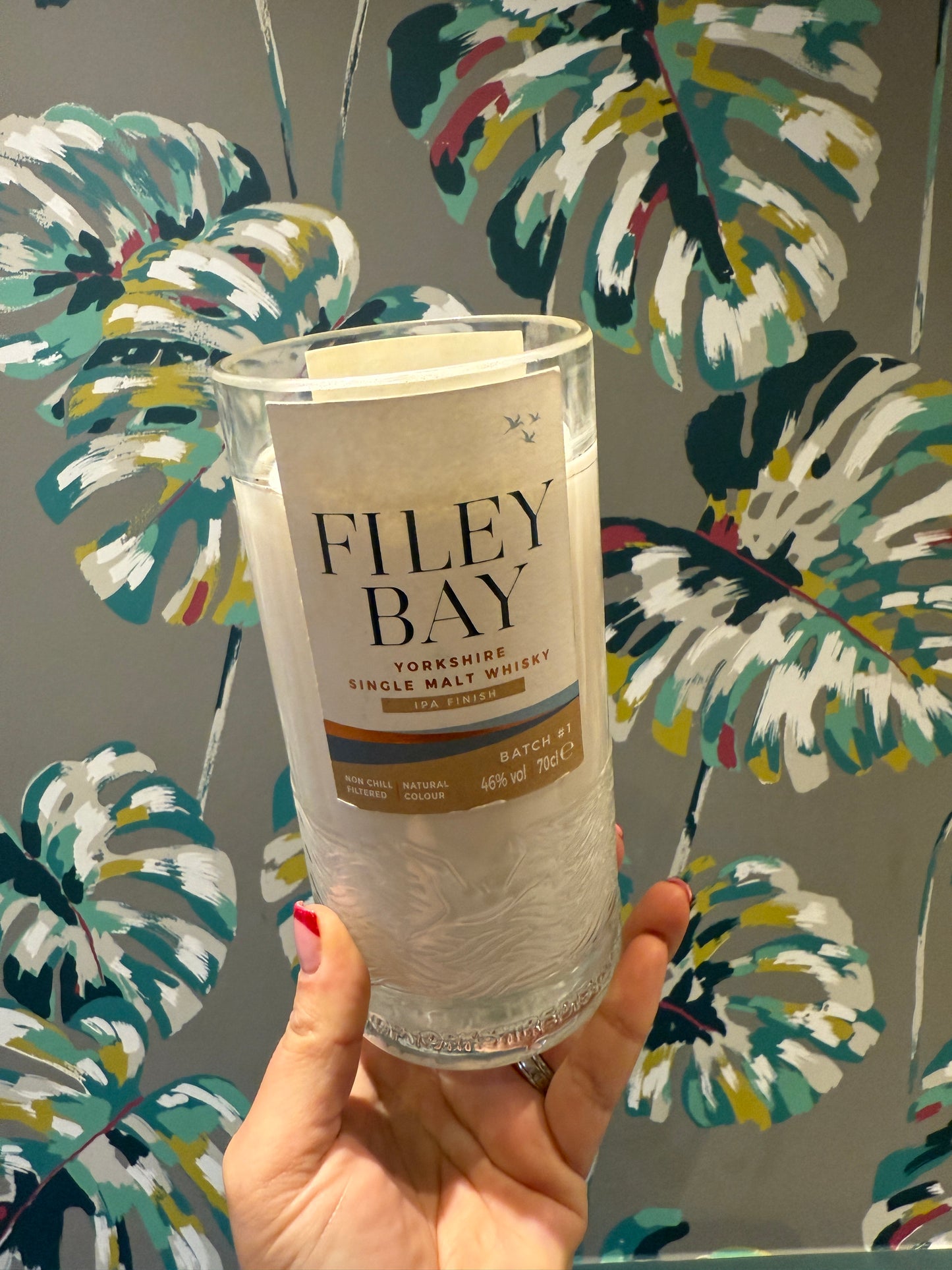 Filey Bay Bottle Whisky Bottle Candle