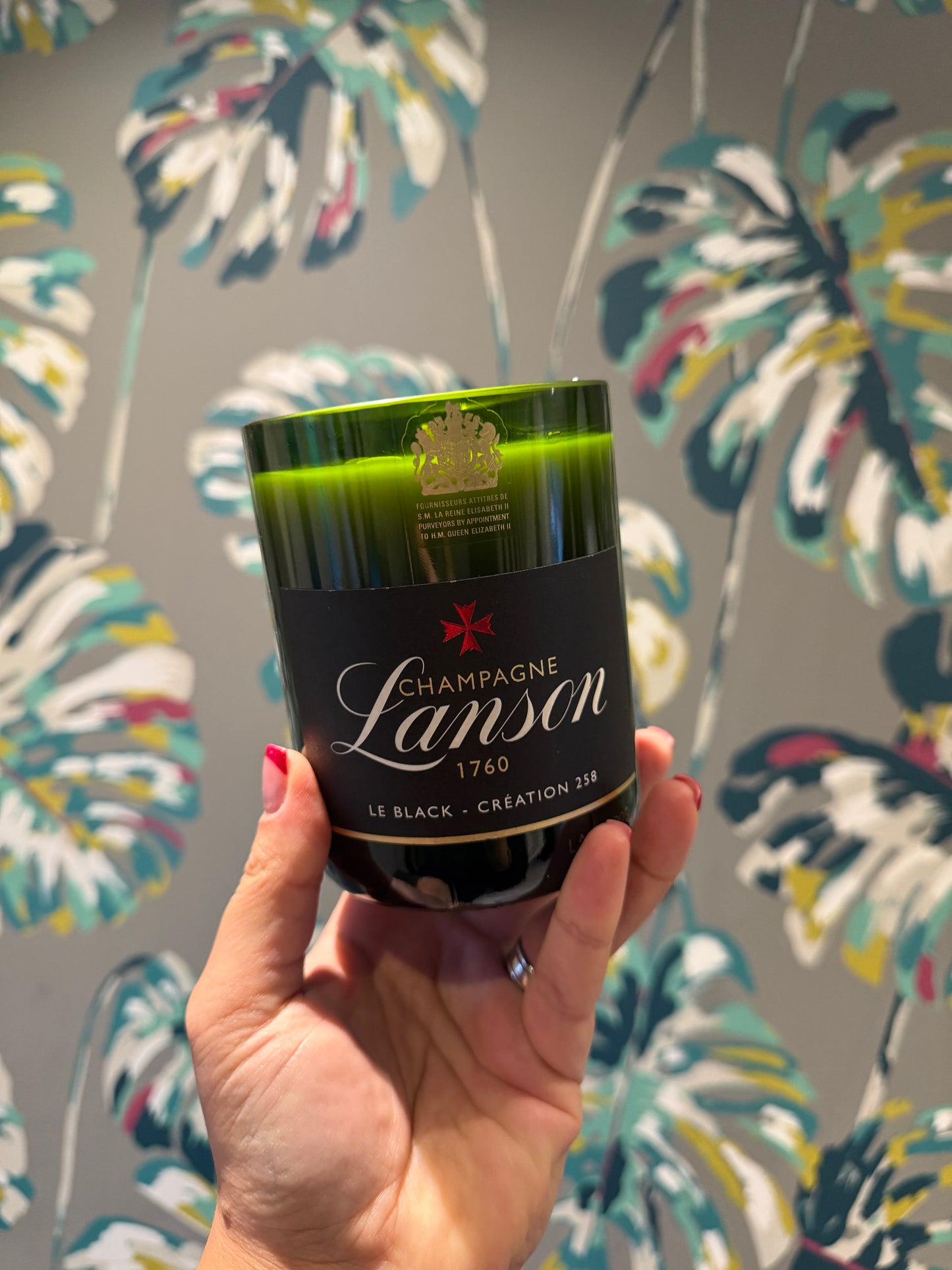 Lanson Repurposed Champagne Bottle Candle